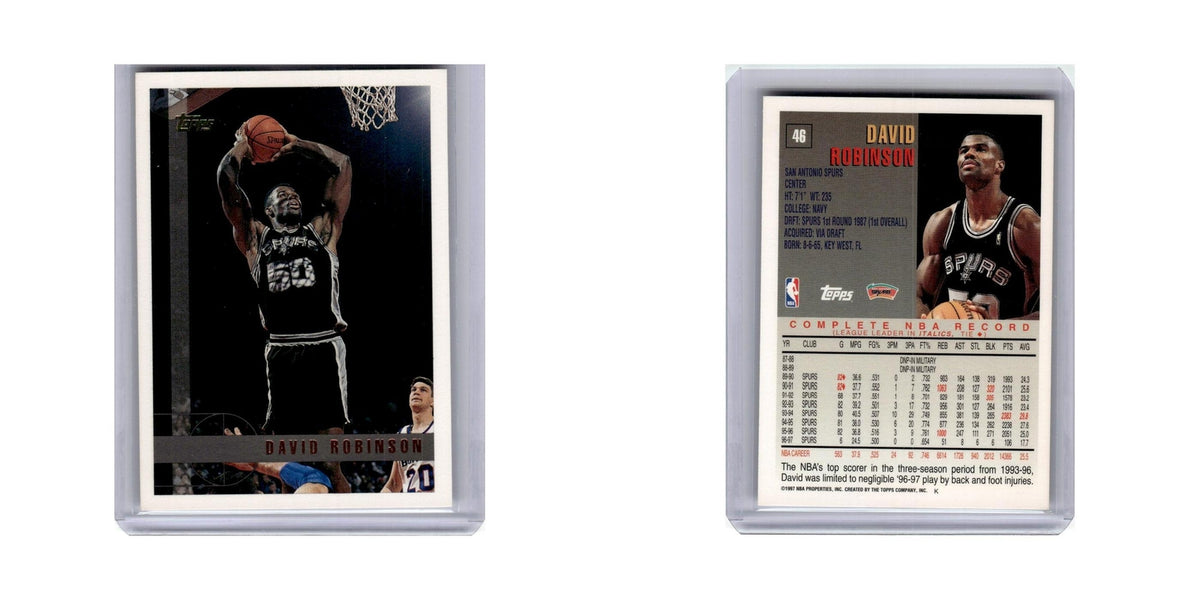 David Robinson 1997 Topps #46 San Antonio Spurs Basketball Card NM