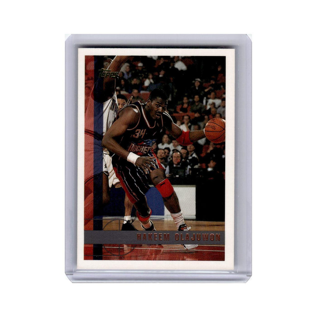 Hakeem Olajuwon 1997 Topps #203 Houston Rockets Basketball Card NM