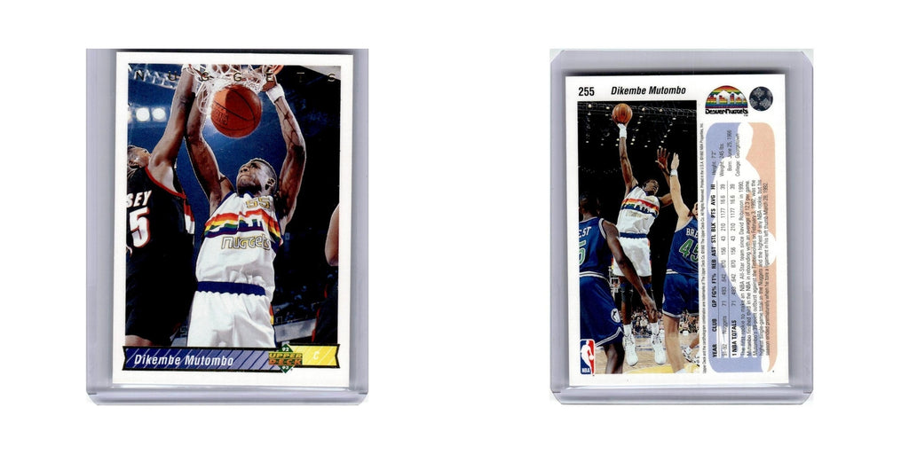 Dikembe Mutombo 1992 Upper Deck #255 Denver Nuggets Basketball Card NM