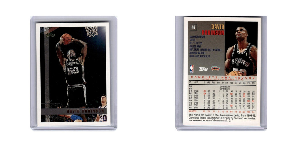 David Robinson 1997 Topps #46 San Antonio Spurs Basketball Card NM