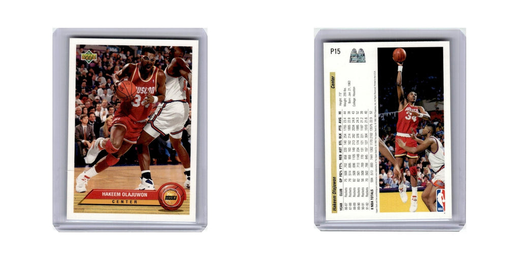 Hakeem Olajuwon 1992 Upper Deck #P15 Basketball Card NM