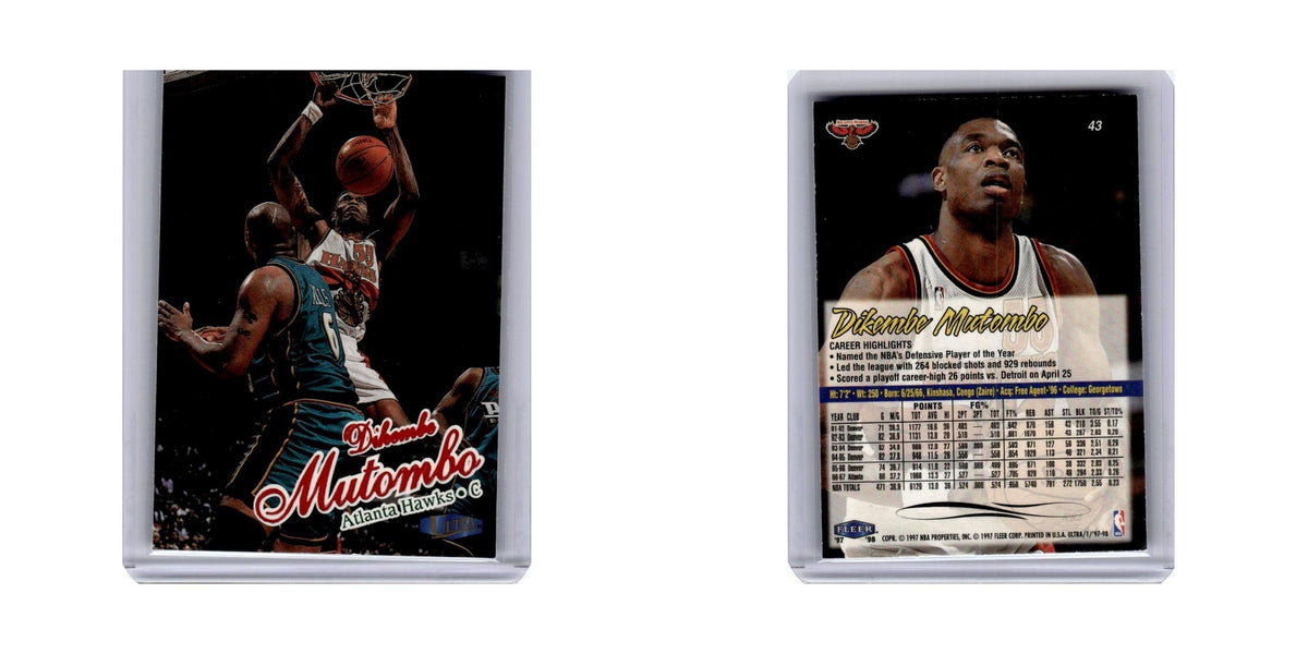 Dikembe Mutombo 1997 Ultra #43 Atlanta Hawks Basketball Card NM