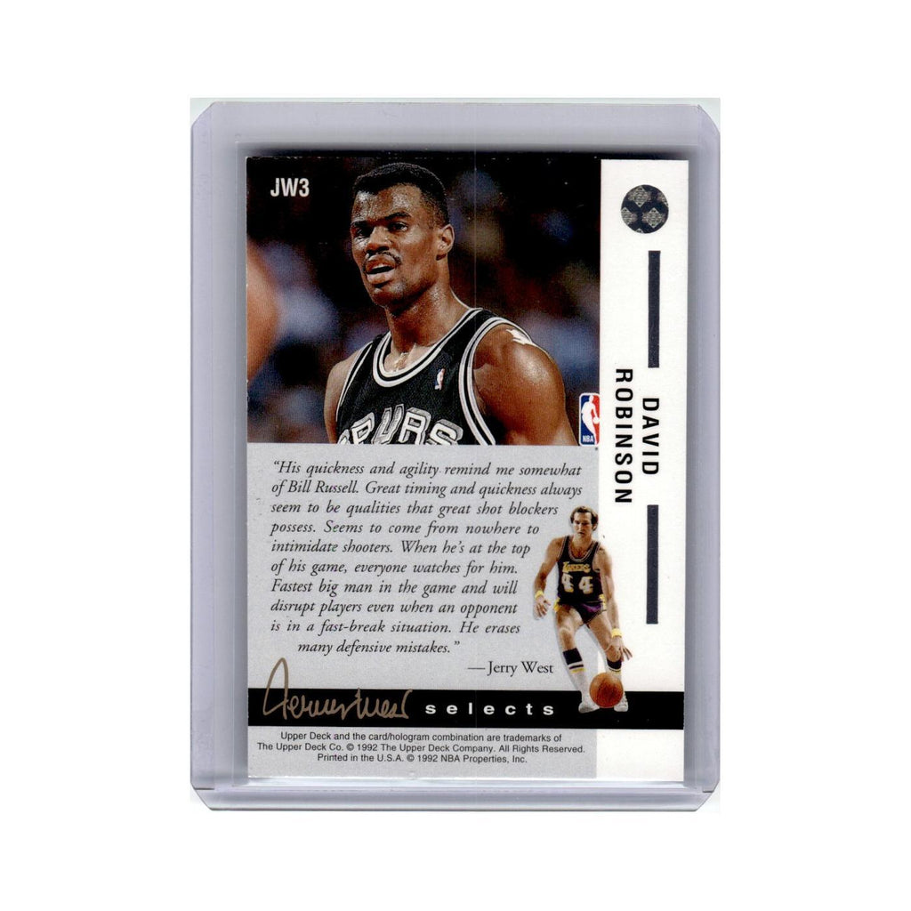 David Robinson 1992 Upper Deck Jerry West Selects #JW3 San Antonio Spurs NM