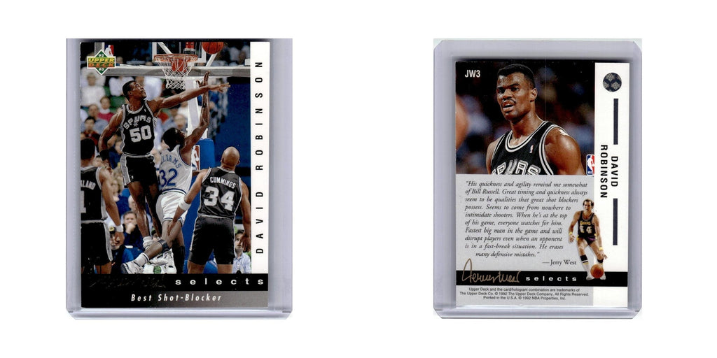 David Robinson 1992 Upper Deck Jerry West Selects #JW3 San Antonio Spurs NM