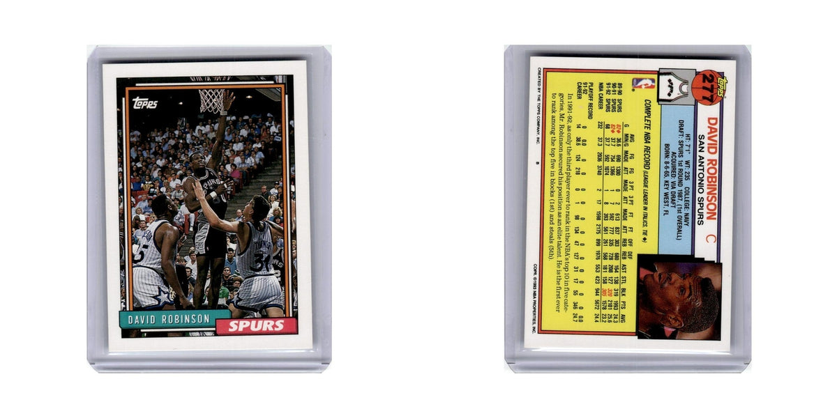 David Robinson 1992 Topps #277 San Antonio Spurs Basketball Card NM