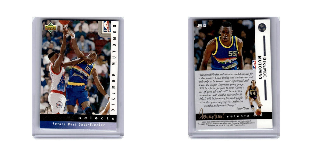Dikembe Mutombo 1992 Upper Deck Jerry West Selects #JW13 Denver Nuggets NM