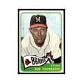1965 Topps Baseball Card Bobby Tiefenauer Milwaukee Braves #23