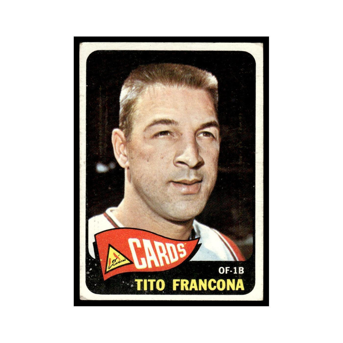 1965 Topps Baseball Card Tito Francona Cardinals #256