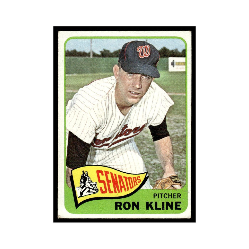 1965 Topps Baseball Card Ron Kline Washington Senators #56