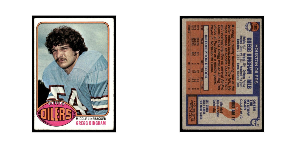 1976 Topps Gregg Bingham Houston Oilers #103