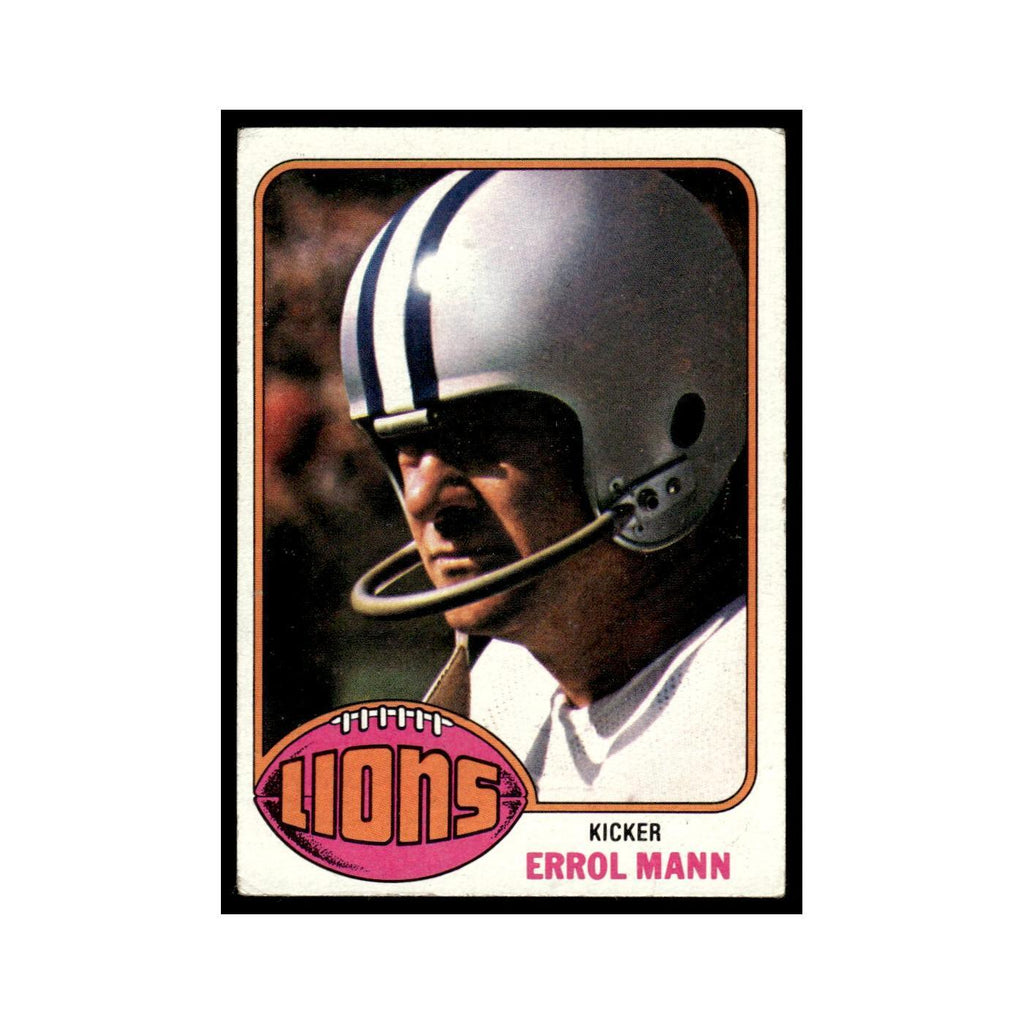 1976 Topps Errol Mann Lions #227