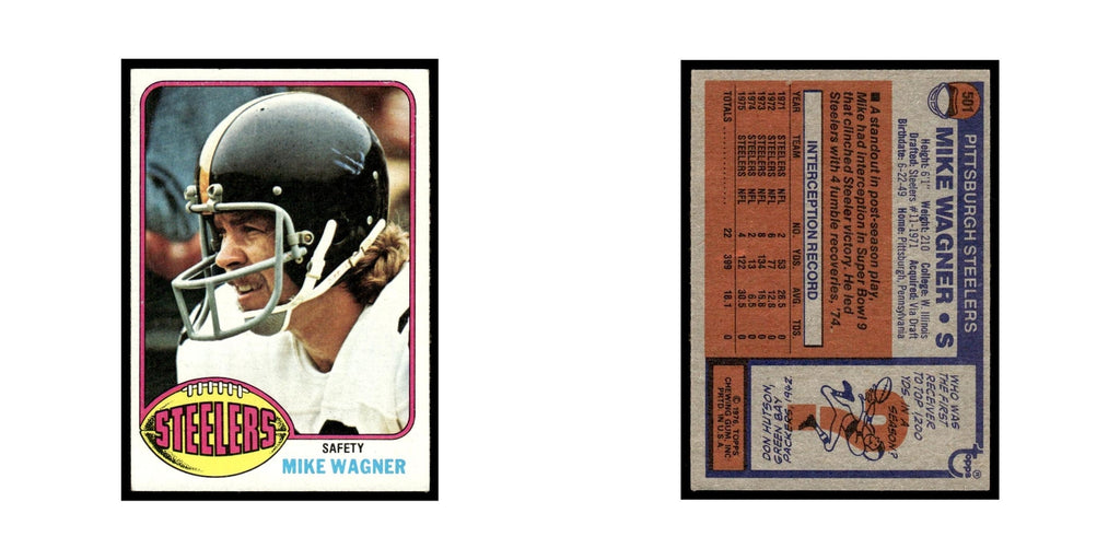 1976 Topps Mike Wagner Steelers #501