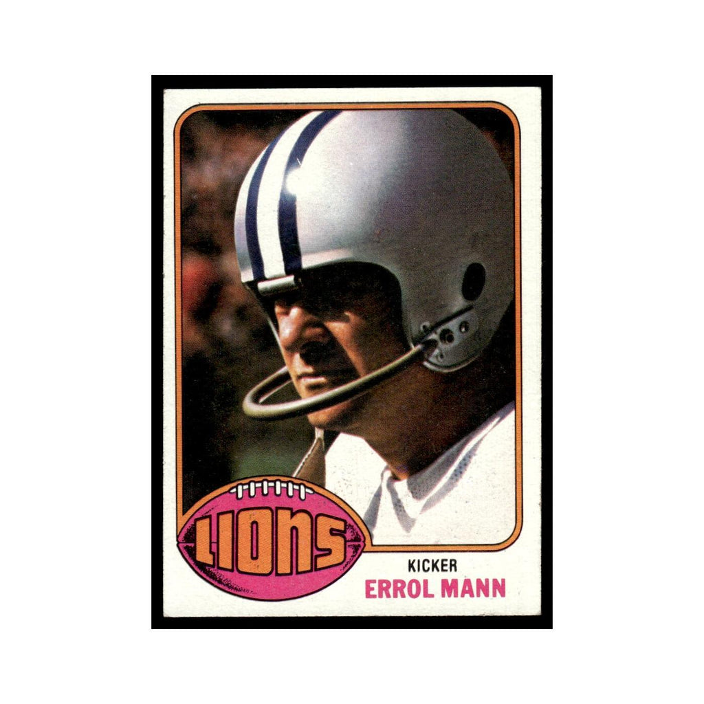 1976 Topps Errol Mann Lions #227