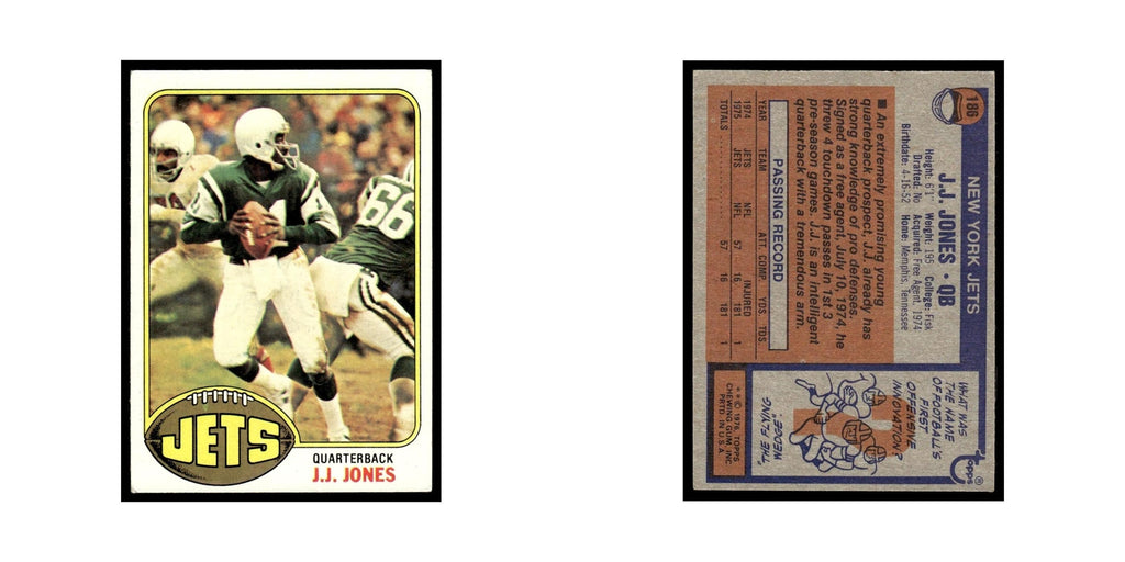 1976 Topps J.J. Jones RC Jets #186