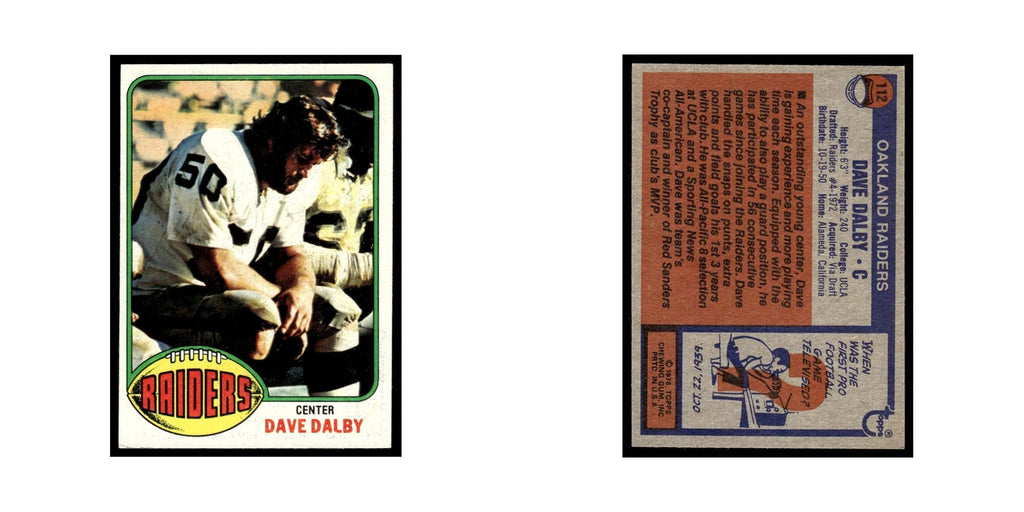 1976 Topps Dave Dalby RC Raiders #112