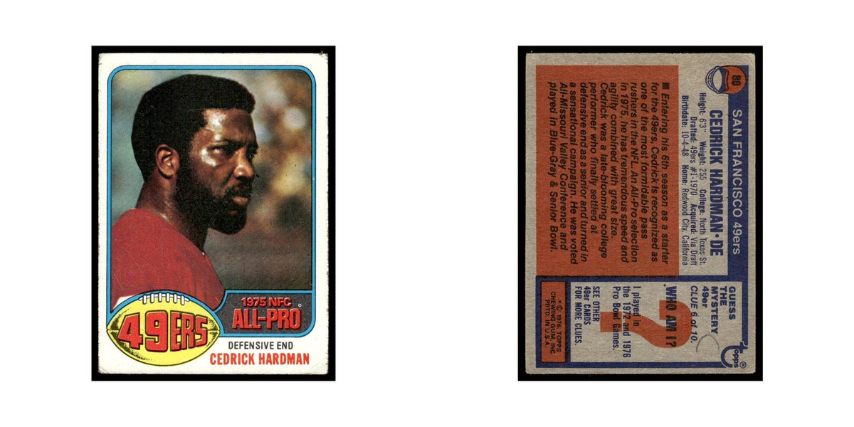 1976 Topps Cedrick Hardman 49ers #80