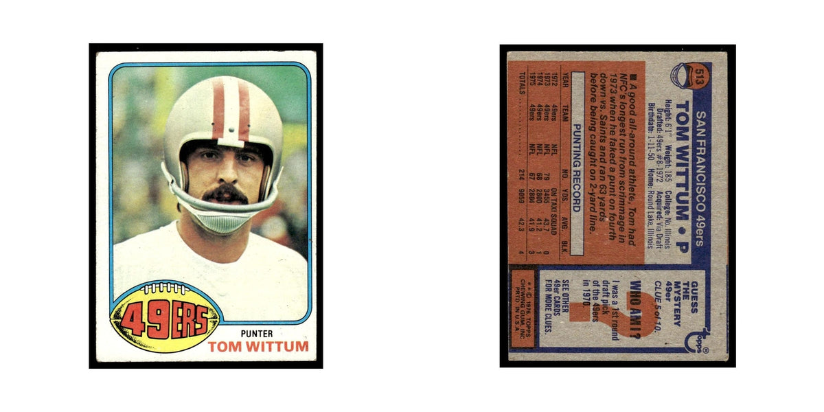 1976 Topps Tom Wittum 49ers #513