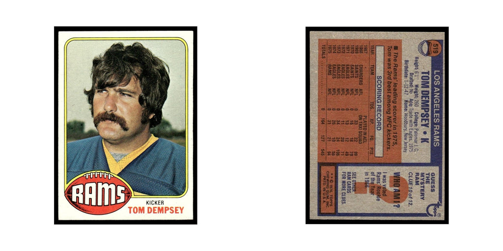 1976 Topps Tom Dempsey Rams #519