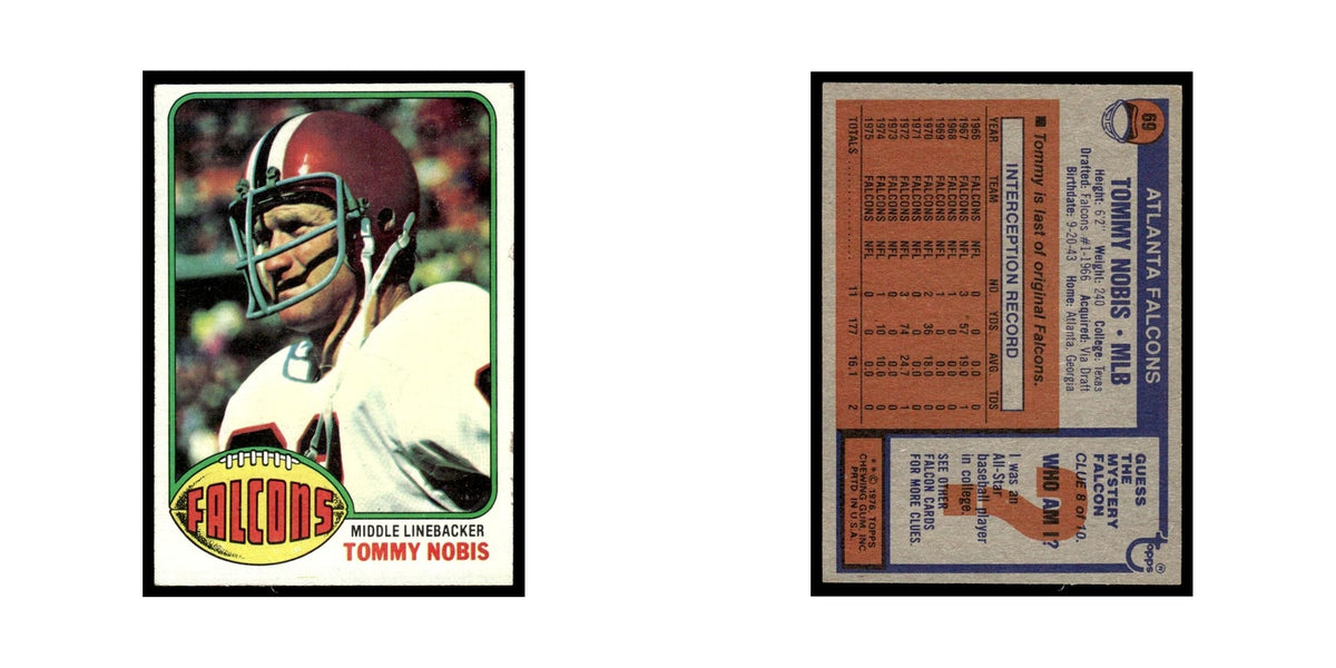 1976 Topps Tommy Nobis Falcons #69