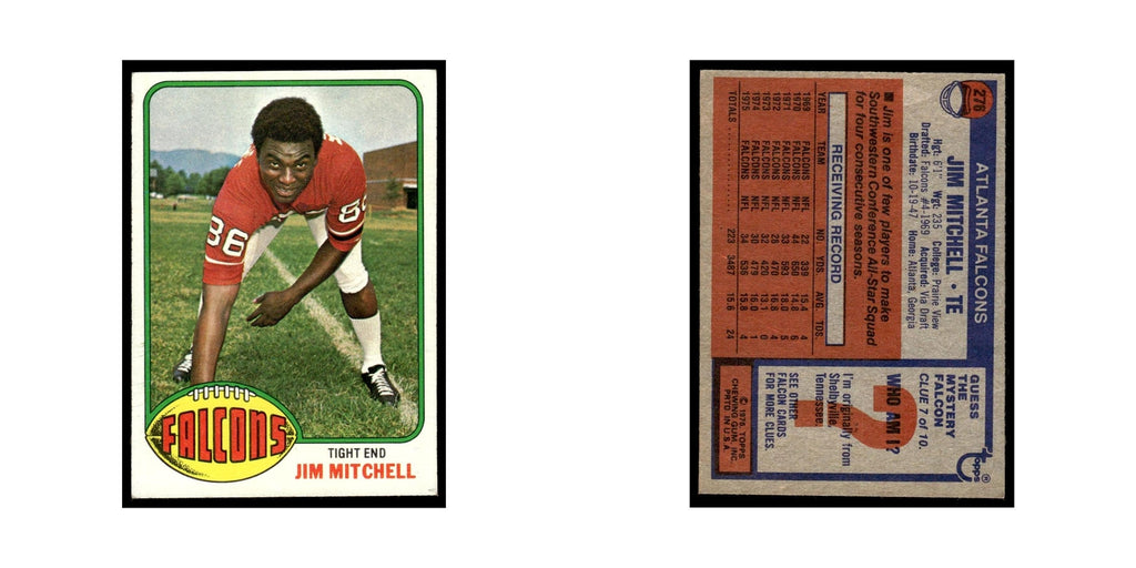 1976 Topps Jim Mitchell Falcons #276