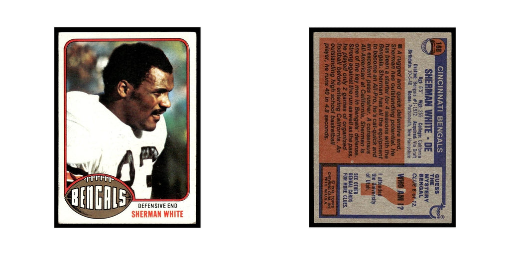 1976 Topps Sherman White Bengals #168