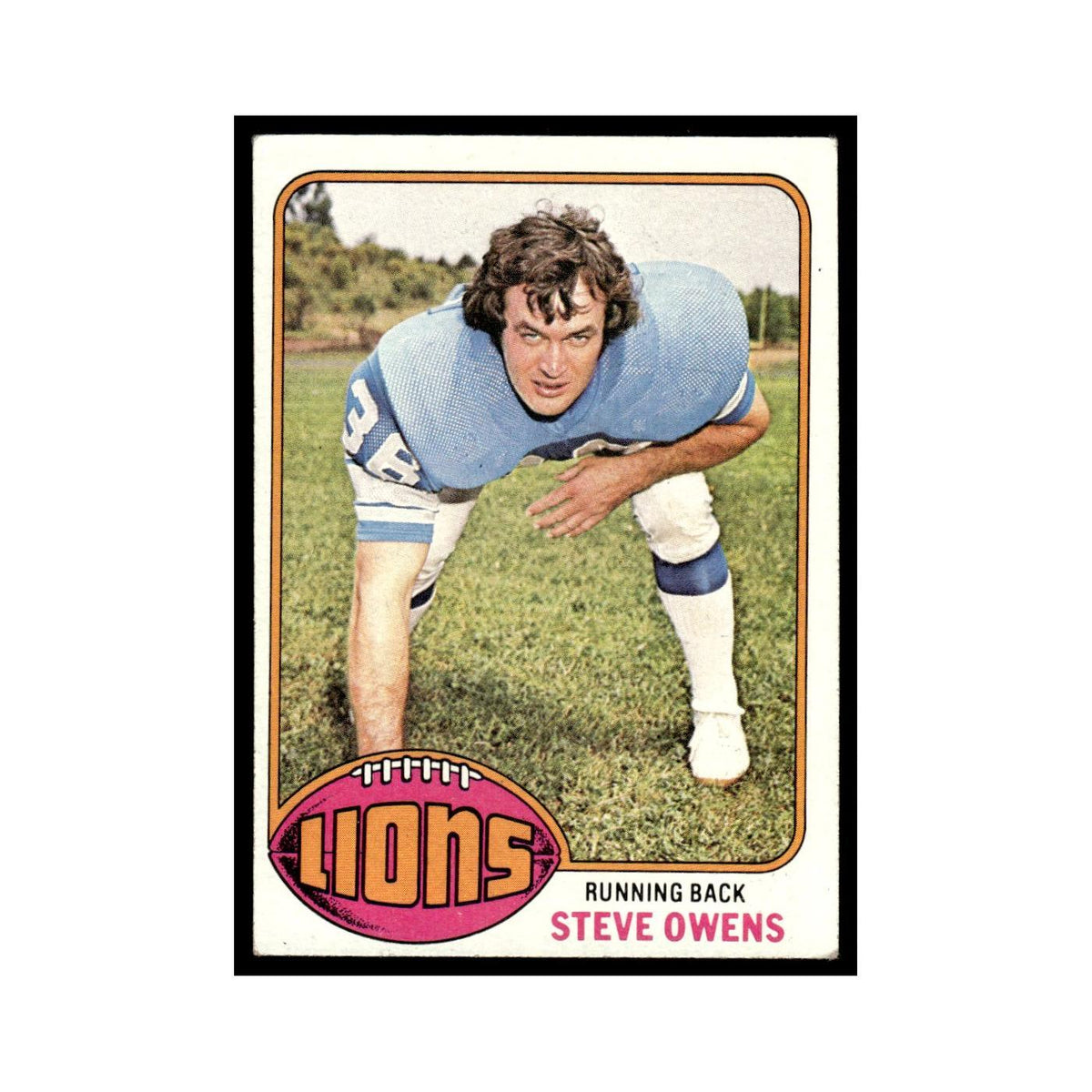1976 Topps Steve Owens Lions #508