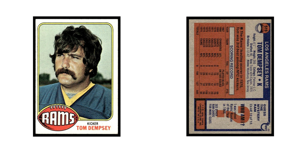 1976 Topps Tom Dempsey Rams #519