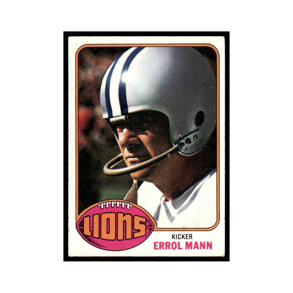 1976 Topps Errol Mann Lions #227