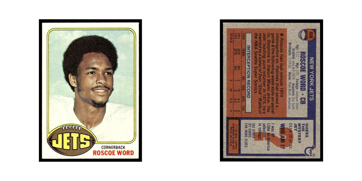 1976 Topps Roscoe Word Jets #488