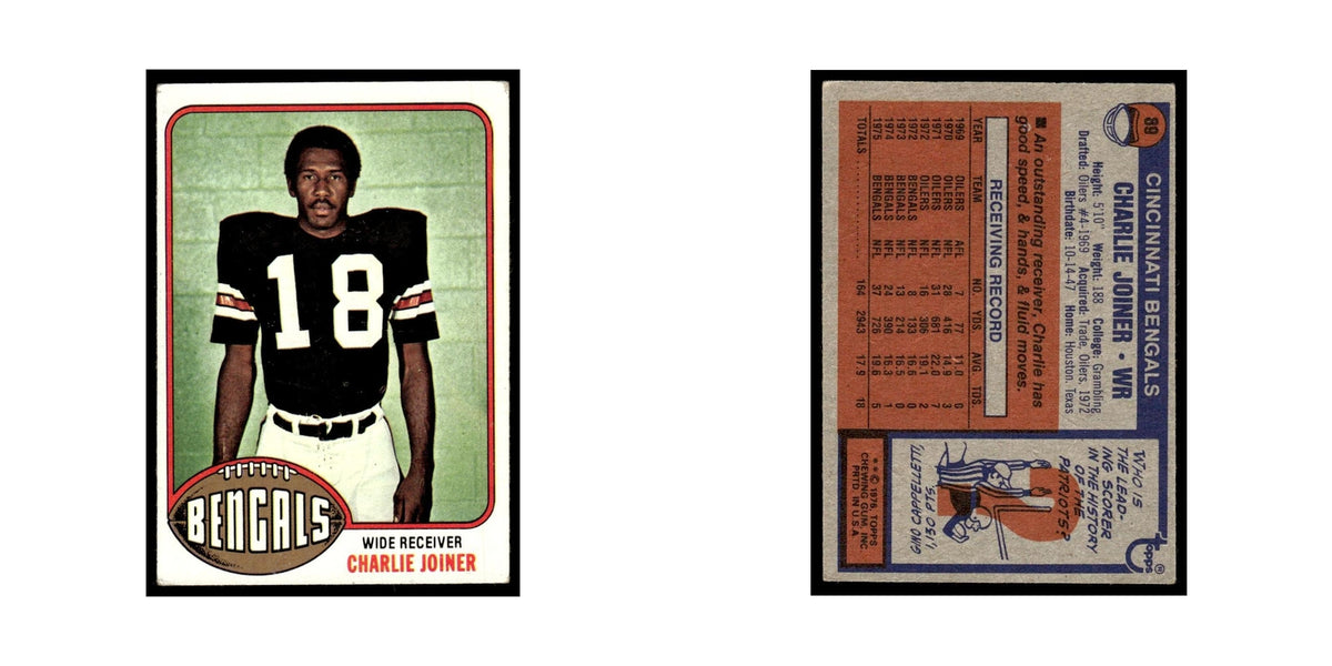 1976 Topps Charlie Joiner Bengals #89