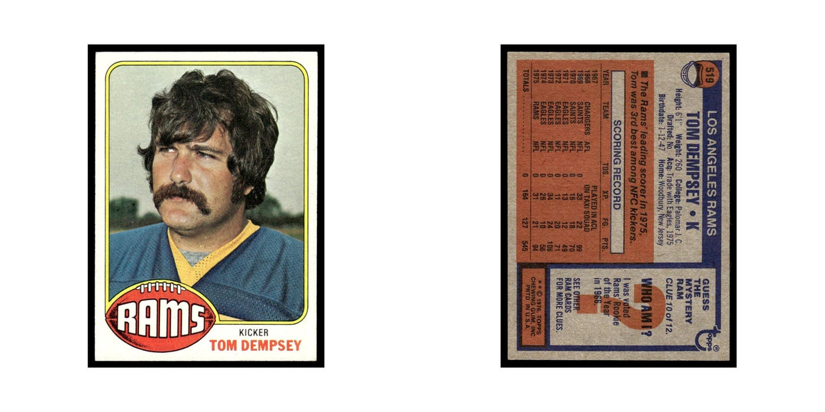 1976 Topps Tom Dempsey Rams #519