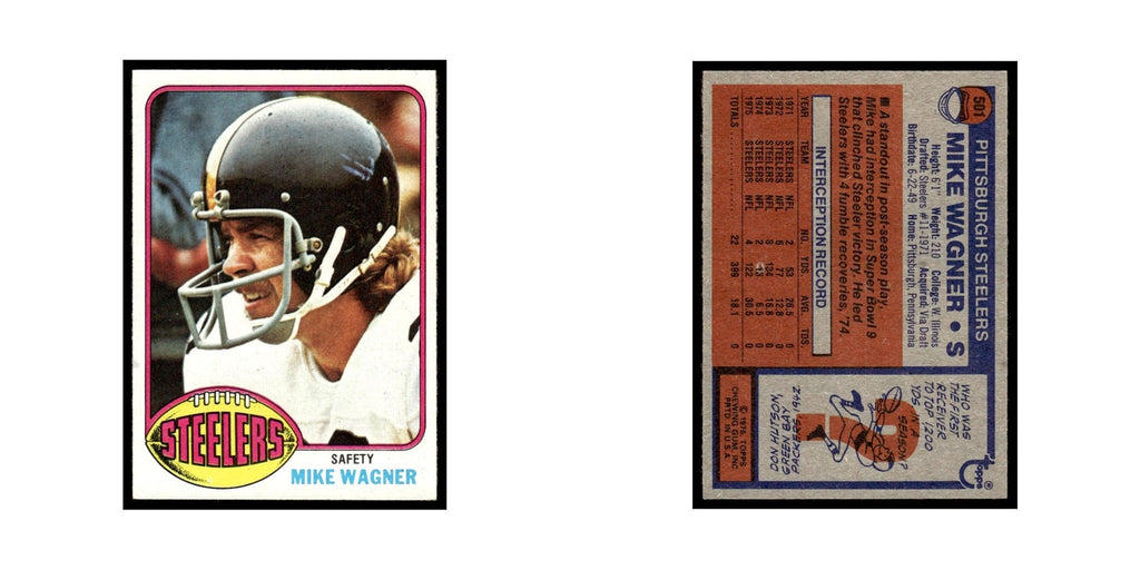 1976 Topps Mike Wagner Steelers #501