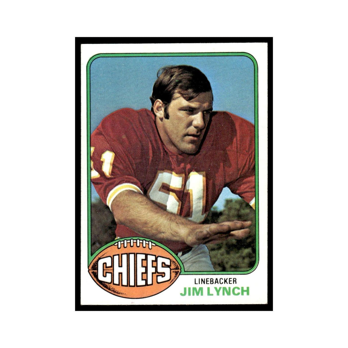 1976 Topps Jim Lynch RC Chiefs #517