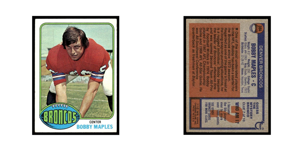 1976 Topps Bobby Maples Broncos #384