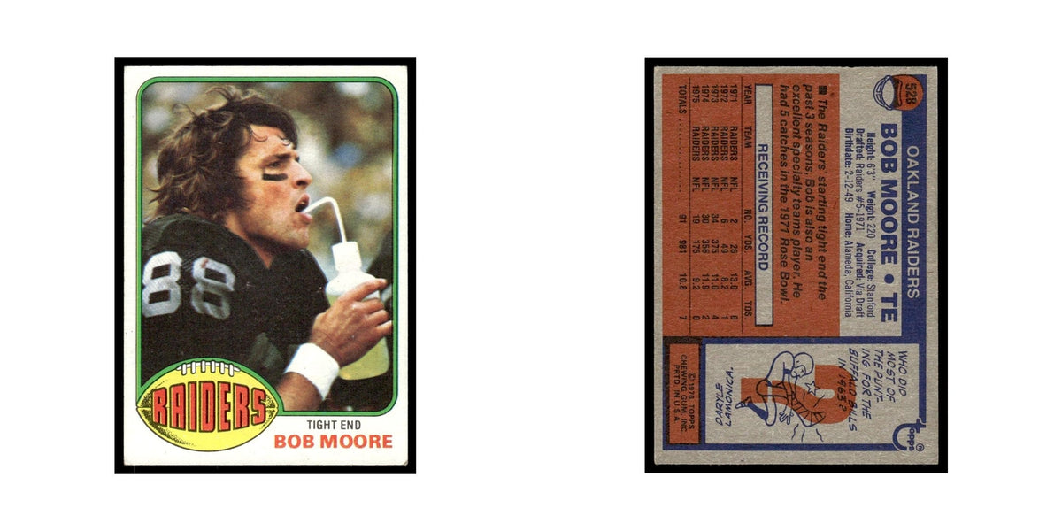 1976 Topps Bob Moore Raiders #528
