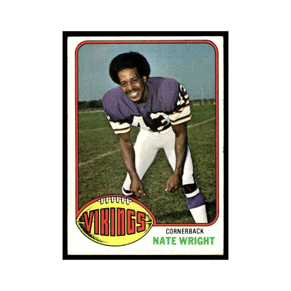 1976 Topps Nate Wright Vikings #521