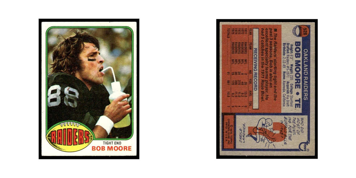 1976 Topps Bob Moore Raiders #528