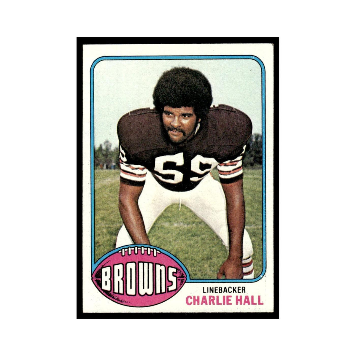 1976 Topps Charlie Hall Browns #496