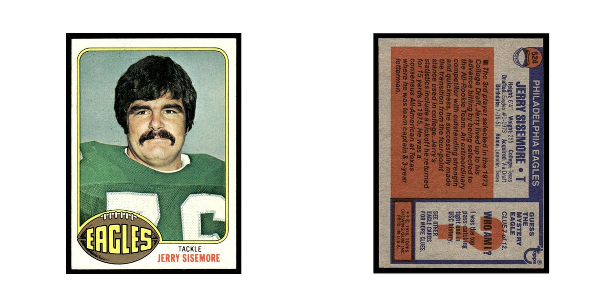 1976 Topps Jerry Sisemore Eagles #524