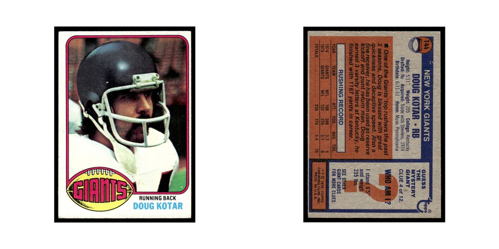 1976 Topps Doug Kotar Giants #144