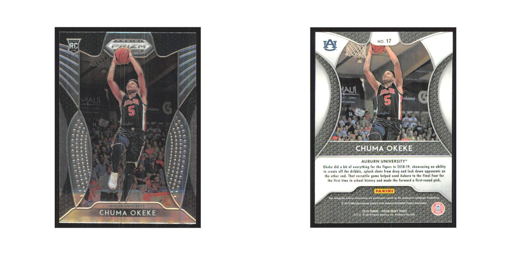 2019 Panini Prizm Draft Chuma Okeke RC Auburn Tigers #17