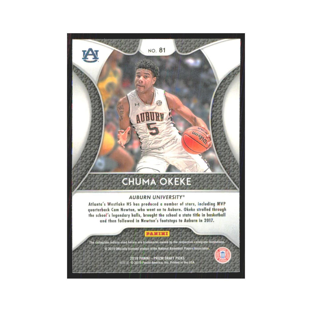 2019 Panini Prizm Draft Chuma Okeke RC Auburn Tigers #81