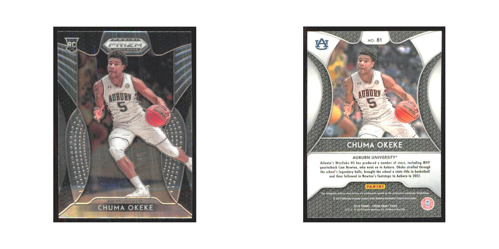 2019 Panini Prizm Draft Chuma Okeke RC Auburn Tigers #81