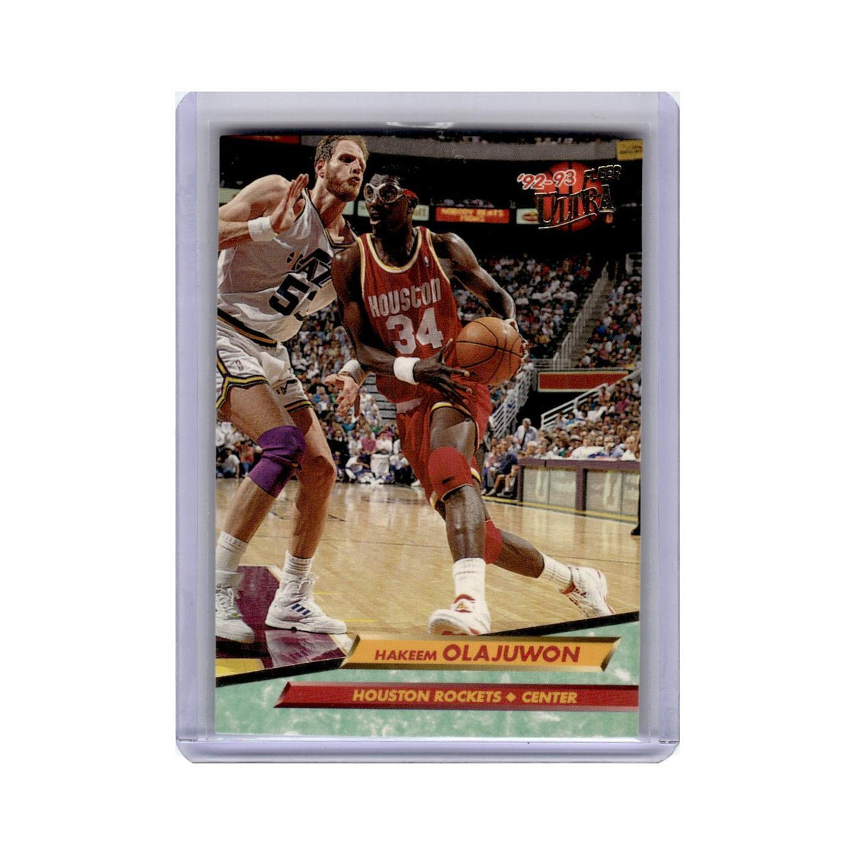 Hakeem Olajuwon 1992 Fleer Ultra #72 Houston Rockets Basketball Card NM
