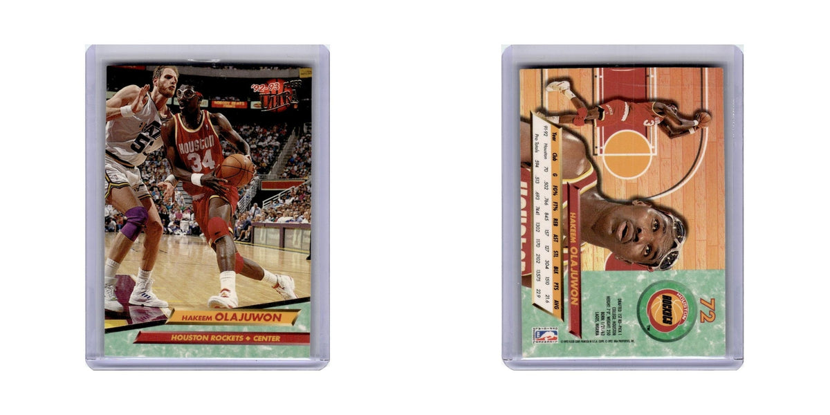Hakeem Olajuwon 1992 Fleer Ultra #72 Houston Rockets Basketball Card NM
