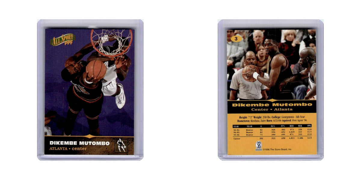Dikembe Mutombo 1996 All Sport PPF #3 Atlanta Hawks Basketball Card NM