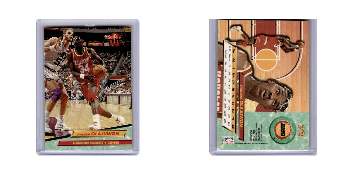 Hakeem Olajuwon 1992 Fleer Ultra #72 Houston Rockets Basketball Card NM