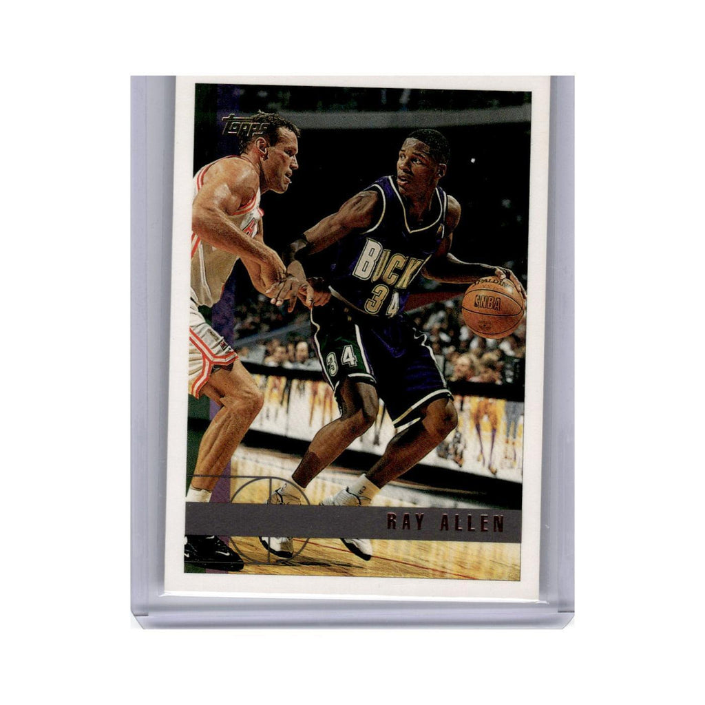 Ray Allen 1997 Topps #61 Milwaukee Bucks Basketball Card NM