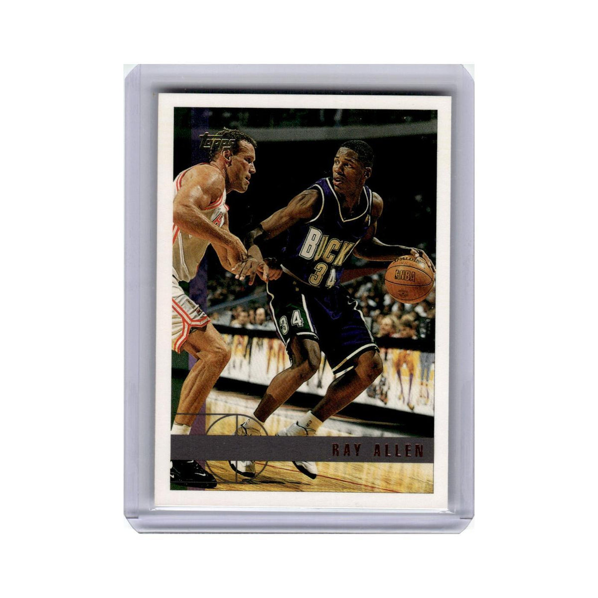 Ray Allen 1997 Topps #61 Milwaukee Bucks Basketball Card NM