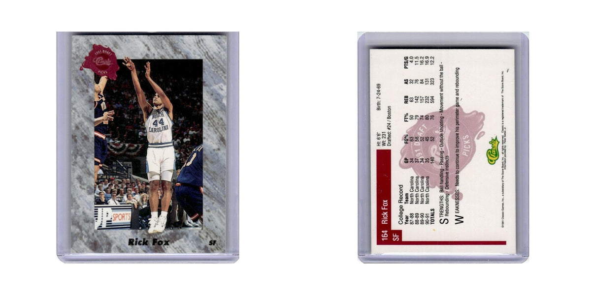 Rick Fox 1991 Classic Draft Picks #164 Basketball Card NM